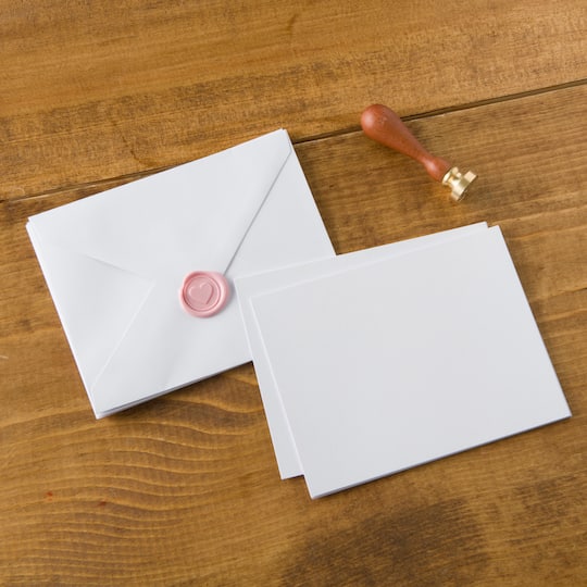 50 Sets of White Flat Cards & Envelopes by Recollections